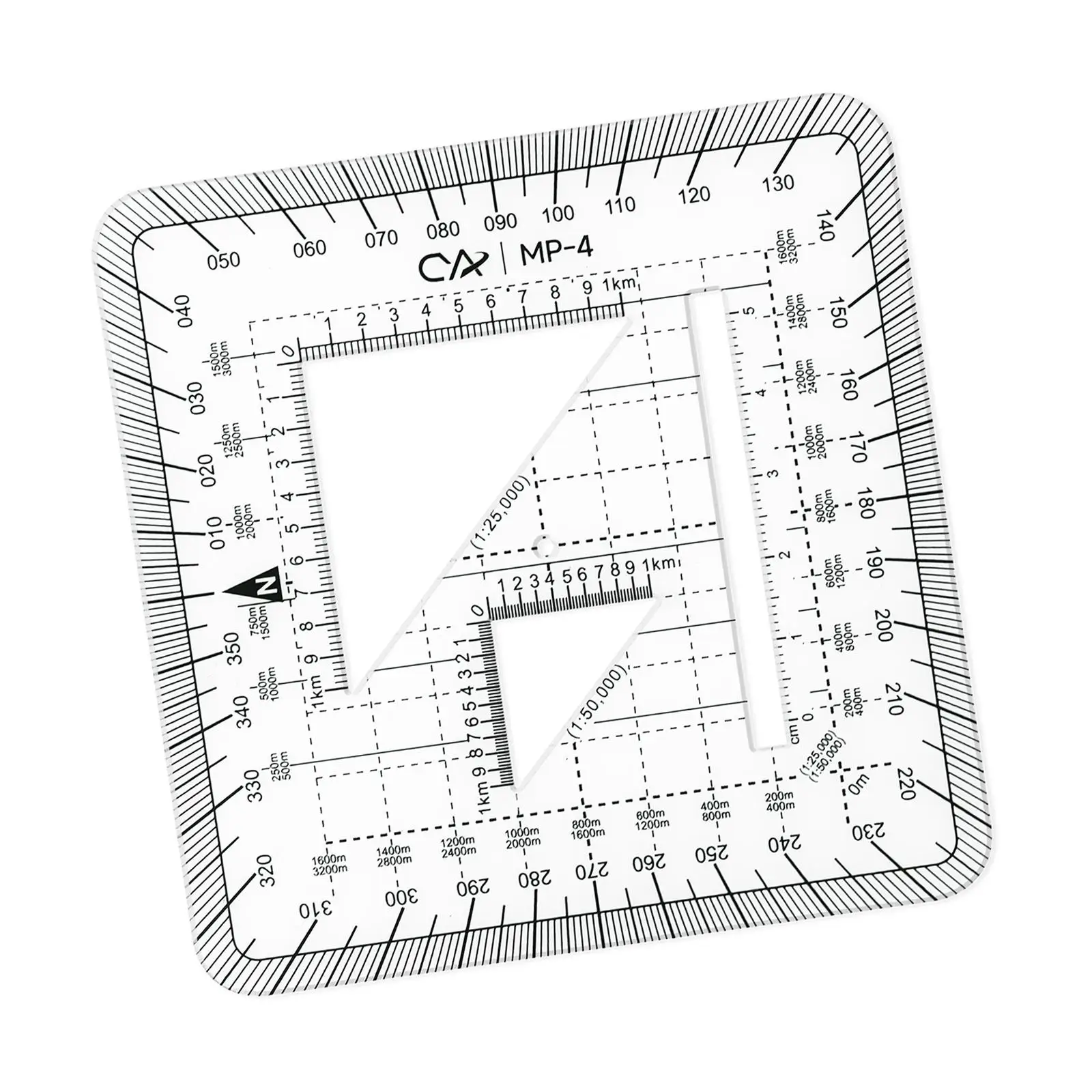 Protractor Ruler, Pocket Grid Square Measuring Ruler, Coordinate Scale for Working Traveling Drawing DIY Projects Architect