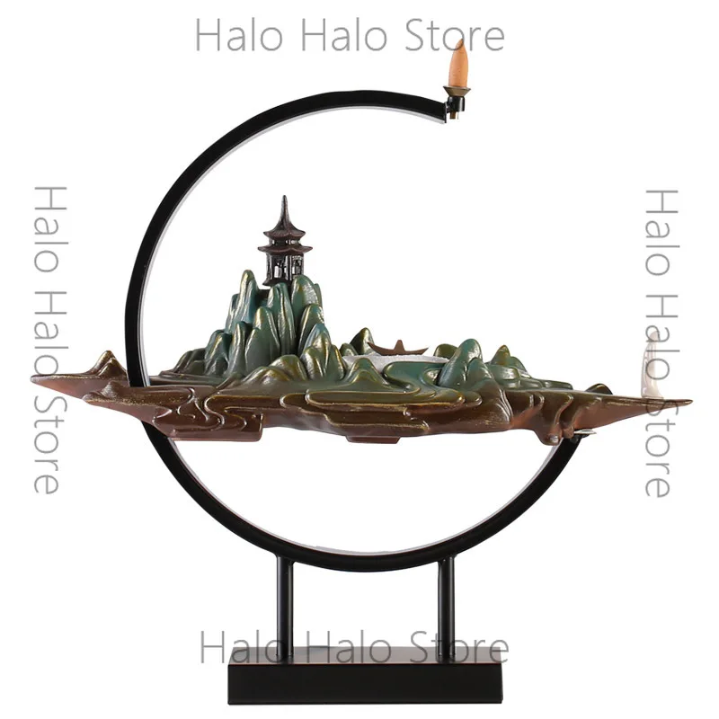 Backflow incense burner household indoor incense creative zen sandalwood agarwood tea ceremony personalized entrance living
