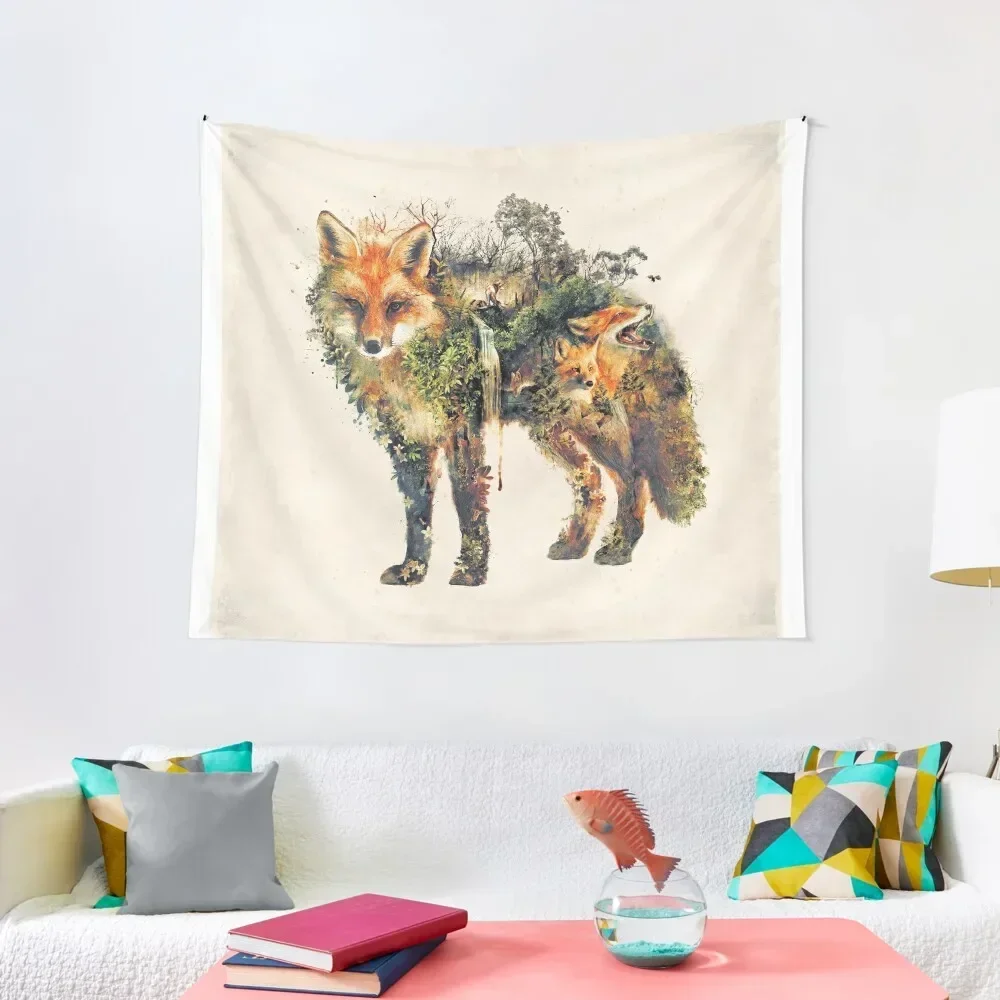 

The Fox my original surreal nature art Tapestry Things To The Room Aesthetic Room Decors Tapestry