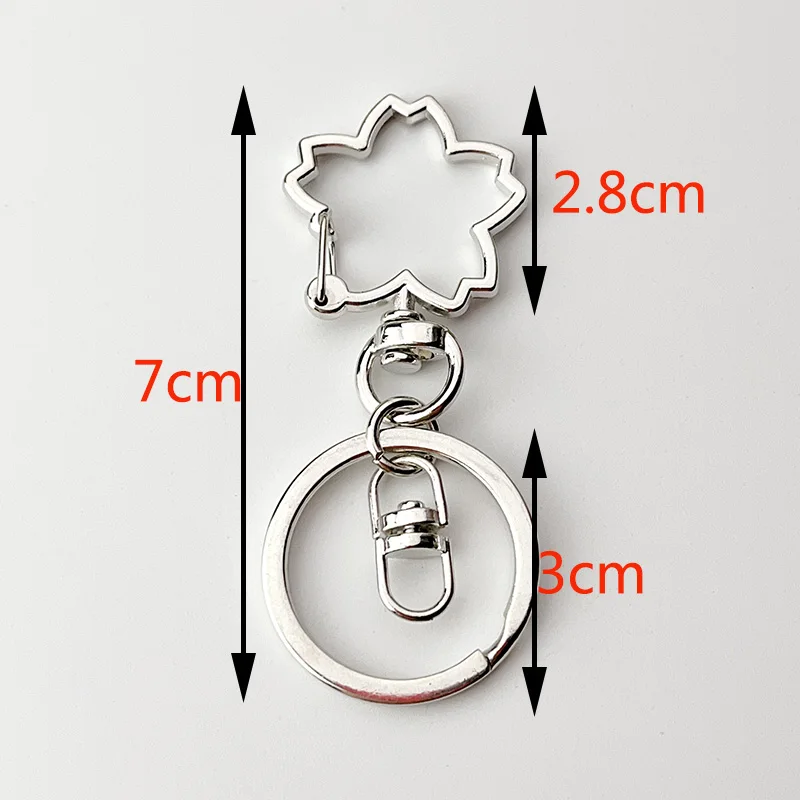 Sakura Star Schlüsselanhänger Dreiteiliges Set Metall-Schlüsselanhänger Ring Handgefertigter Kreativer Schlüsselanhänger Anhänger Taschenzubehör Anhängerkette – Detail 7