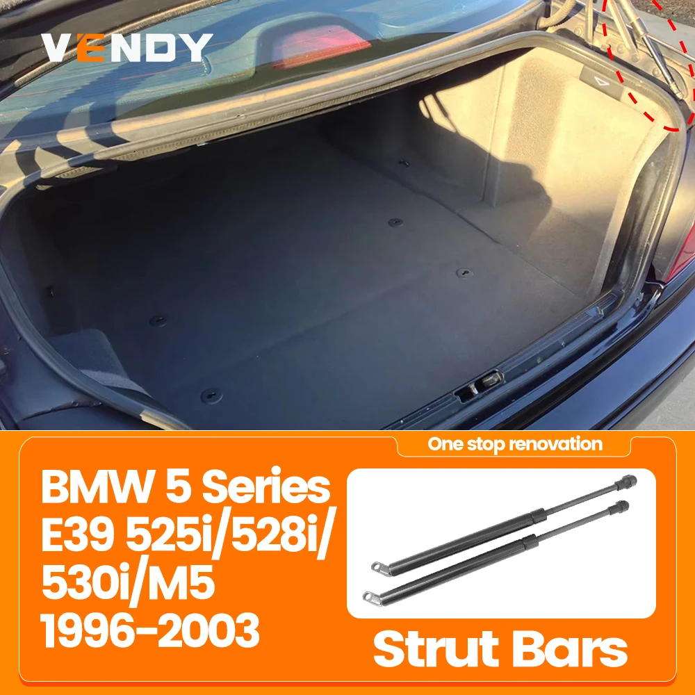 

Стойка задней двери багажника для BMW 5 серии E39 1996-2003, 2 шт., опорные планки для подъема багажника, газовая пружина, демпферы, стержень 51248222913