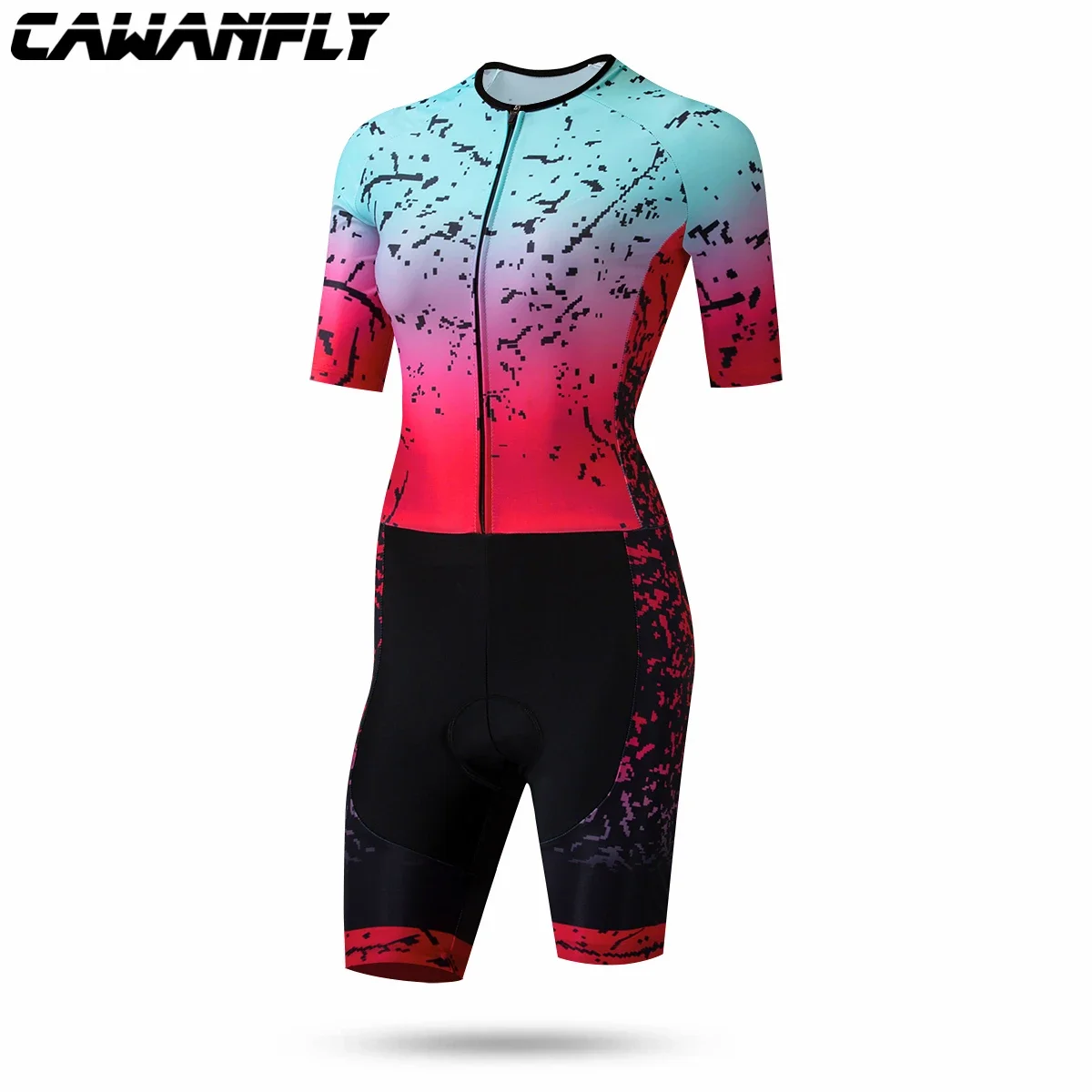 

2023 Pro Team Triathlon Suit Women's Short Sleeve Cycling Jersey Skinsuit Jumpsuit Maillot Ropa Ciclismo Set Gel