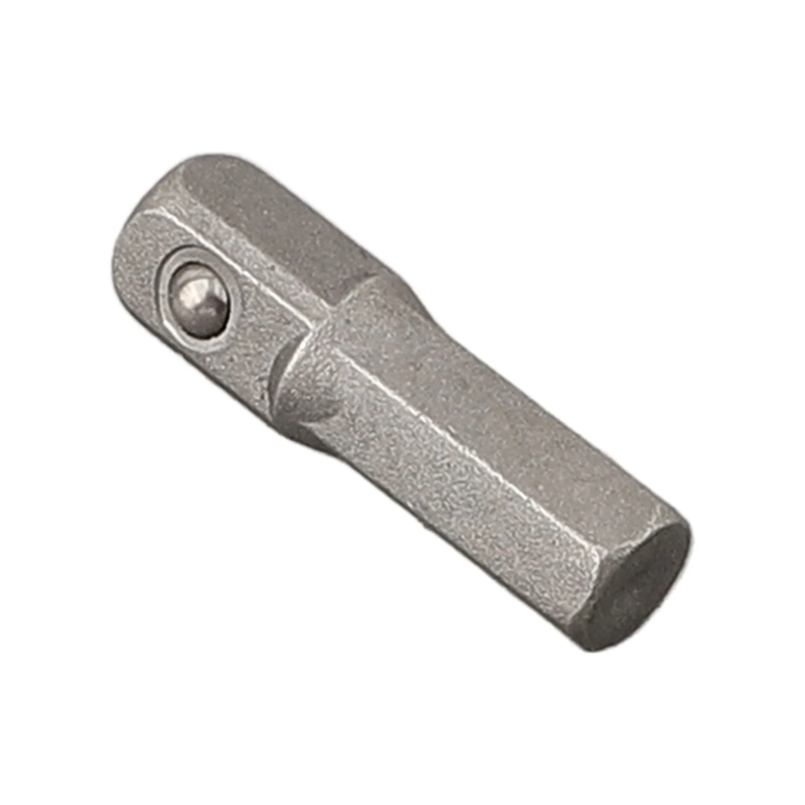 Socket Adapter with 1/4 Inch Hex Shank Converts Hex Input to Square Output for Use on Drill Drivers and Screwdriver Systems