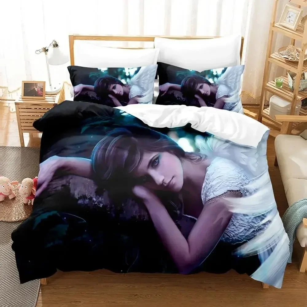 

3D Fantasy Angel All season Guardian angel Printed Bed Set Duvet Cover Pillowcase Bedding Set Bed Linen Sheet Quilt Cover Full