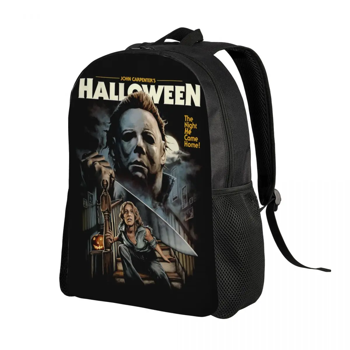 Dostosowane Halloween Michael Myers Plecak podróżny Kobiety Mężczyźni Szkoła Laptop Bookbag Horror Film College Student Torby na co dzień