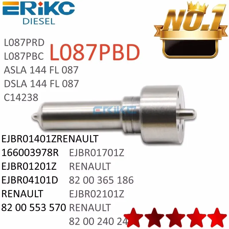 

Diesel Nozzle L087PBD L087PRD L087PBC For EJBR02101Z EJBR01701Z EJBR04101D NISSAN RENAULT KUBISTAR CLIO KANGOO Euro 3