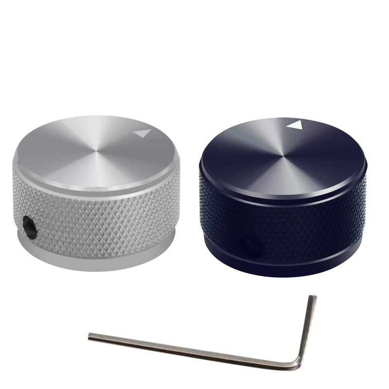 1 szt. 30 x 17 mm pokrętło potencjometru ze stopu aluminium regulacja głośności audio gitara elektryczna bas typ śrubowy, dla wału o średnicy 6mm