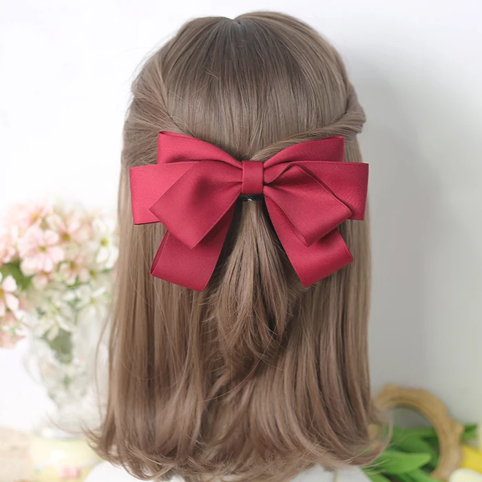 1 Haarspange für Mädchen, Herbst/Winter, Vintage, schwarze Schleife, Haarspange für den Hinterkopf, Haarspange mit Feder, Haaraccessoires als Geschenk für die Freundin, geeignet. – Detail 2