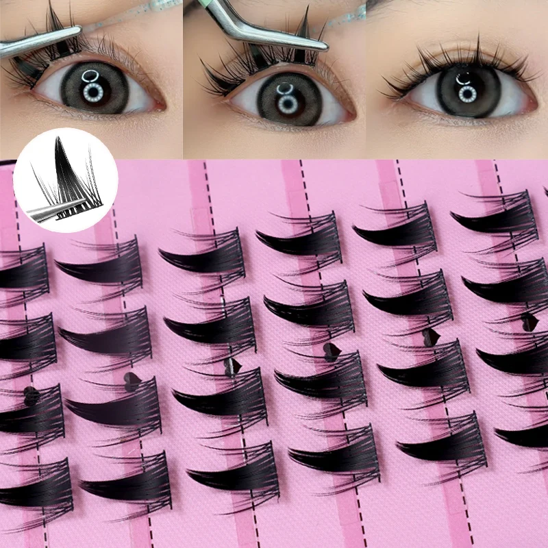 

DIY Clusters Segmented False Eyelashes Soft Volume Individual Natural Fluffy Thick Eyelash Extension Bundles Manga Lashes Makeup