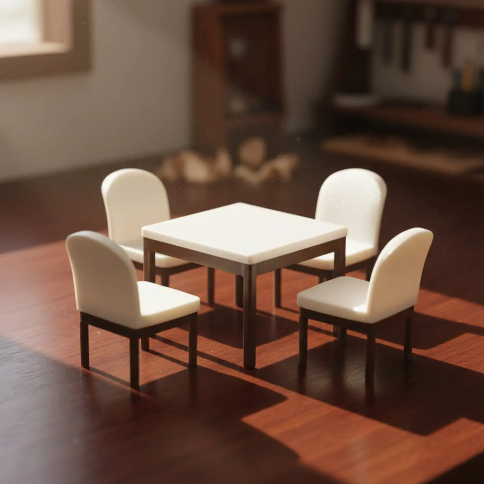 

Mini Dining Room Table Set Photo Prop Miniature Dining Set Home Decor Non