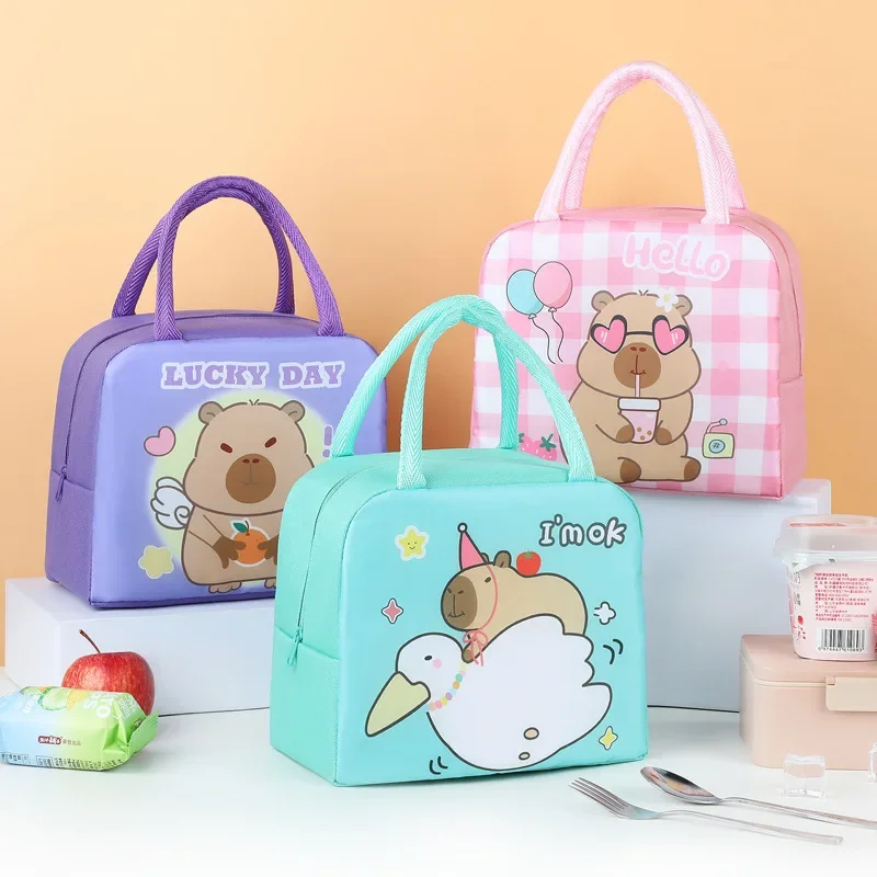 Cartoon Insulated Lunch Bag - Handheld Tote for Pupils & Office Workers