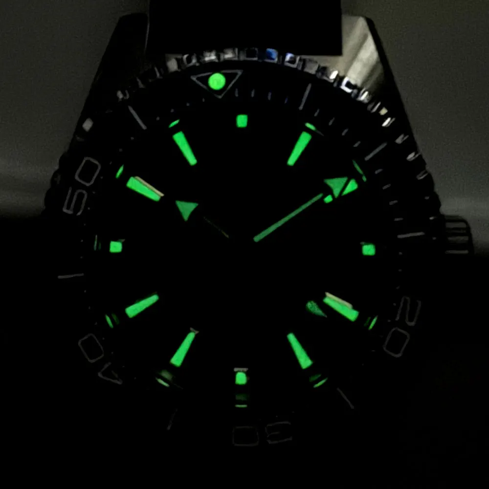 Tandorio 40mm Retro Diver Watch Sapphire Glass 30ATM Stainless Steel Lume Aluminium Bezel Automatic Japan NH35 PT5000 Men Watch
