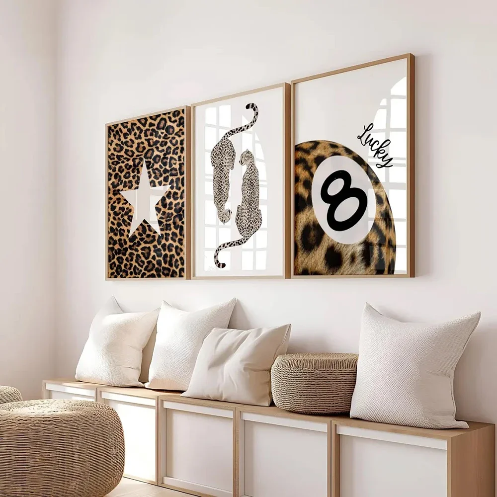 Vintage Leopard Gepard Print Kunst Leinwand Poster Nr. 8 Auspicious Ball Paint YOU LOOK SO GOOD Zitat Wandkunstdrucke für Heimdekoration