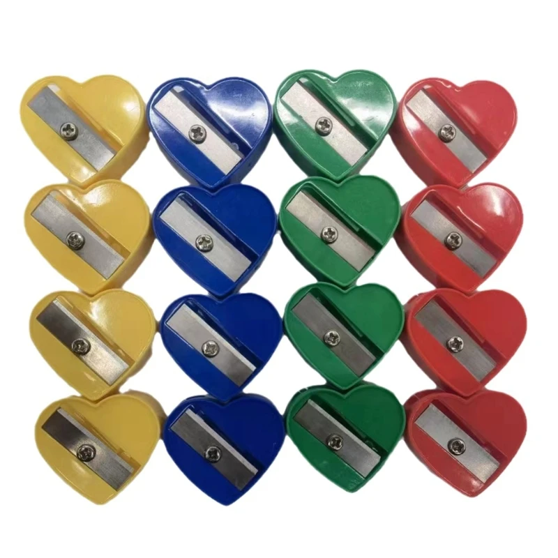 Sacapuntas en forma corazón 40 Uds., sacapuntas pequeño orificio para estudiante, rellenos bolsas y