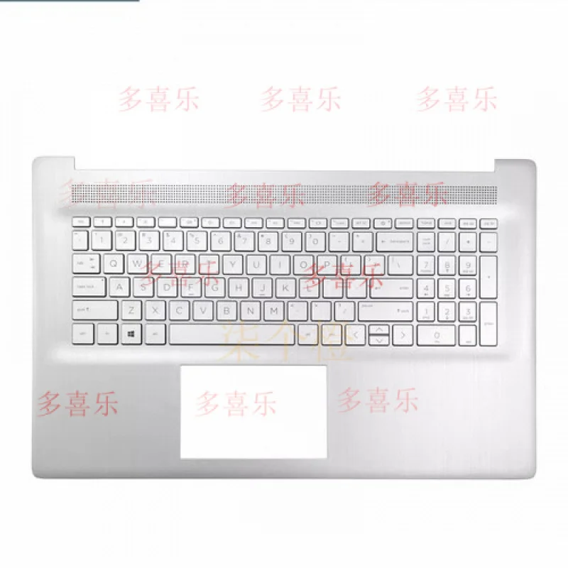 

ZZMM New For HP 17-CN 17-CP 17T-CN Palmrest Non-Backlit Keyboard M50458-001 Silver