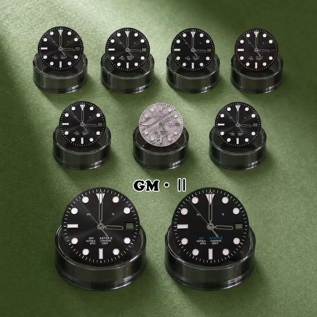 

NH Hot selling S Logo 28.5mm Meteorite GMT Dial Fit NH34 Movement Ice Blue Luminous Watch Modification Accessories Repair tools