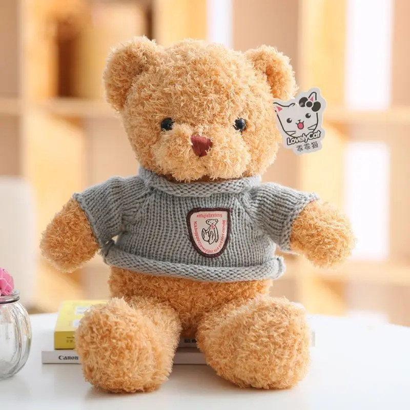 Barcelona Bear Doll 30cm 20 bear plush toys with soft filling animals Claire wears clothes Big Bear Girl Boy Cute birthday gift