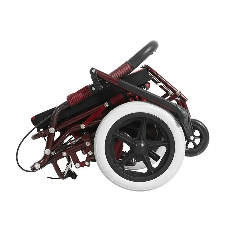 Portable Elderly Stroller, Foldable, Big Rear Wheeled, Handcart, Shopping Cart, Household, grocery