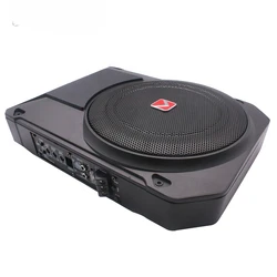 Wholesale new design 10 inch 800W under seat auto audio subwoofer modified 12V big power amplifier slim car subwoofer