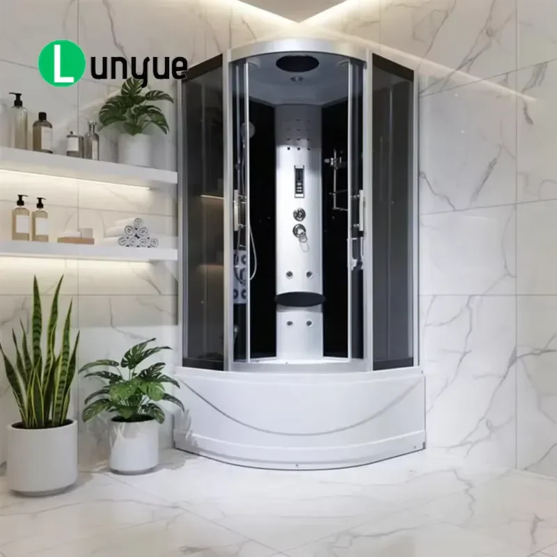 Integrated Shower Room Enclosure Simple Partition Design Waterproof 6mm Glass Heat Insulation Warm Air Bathroom Cabin