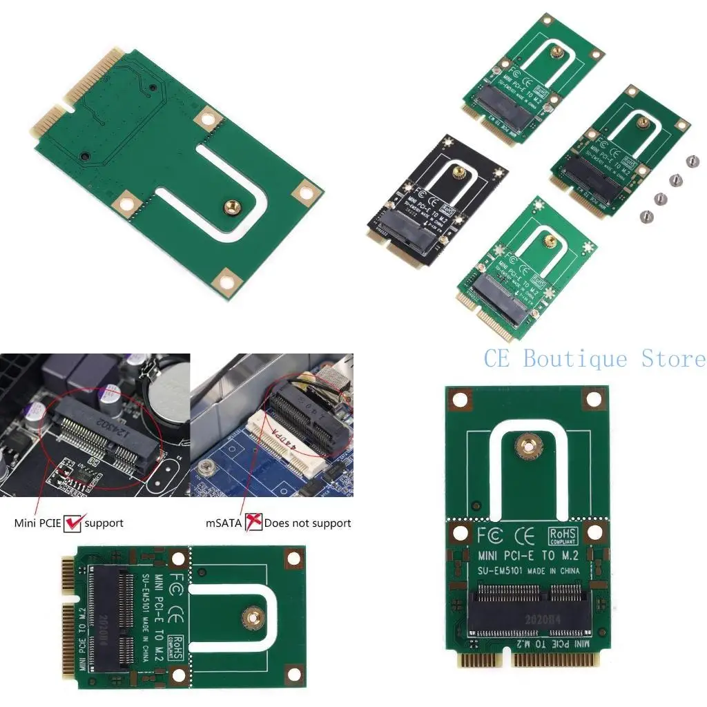 

652F Laptop PC Computer Mini PCI-E to Adapter Converter Expansion Card Easy to Use