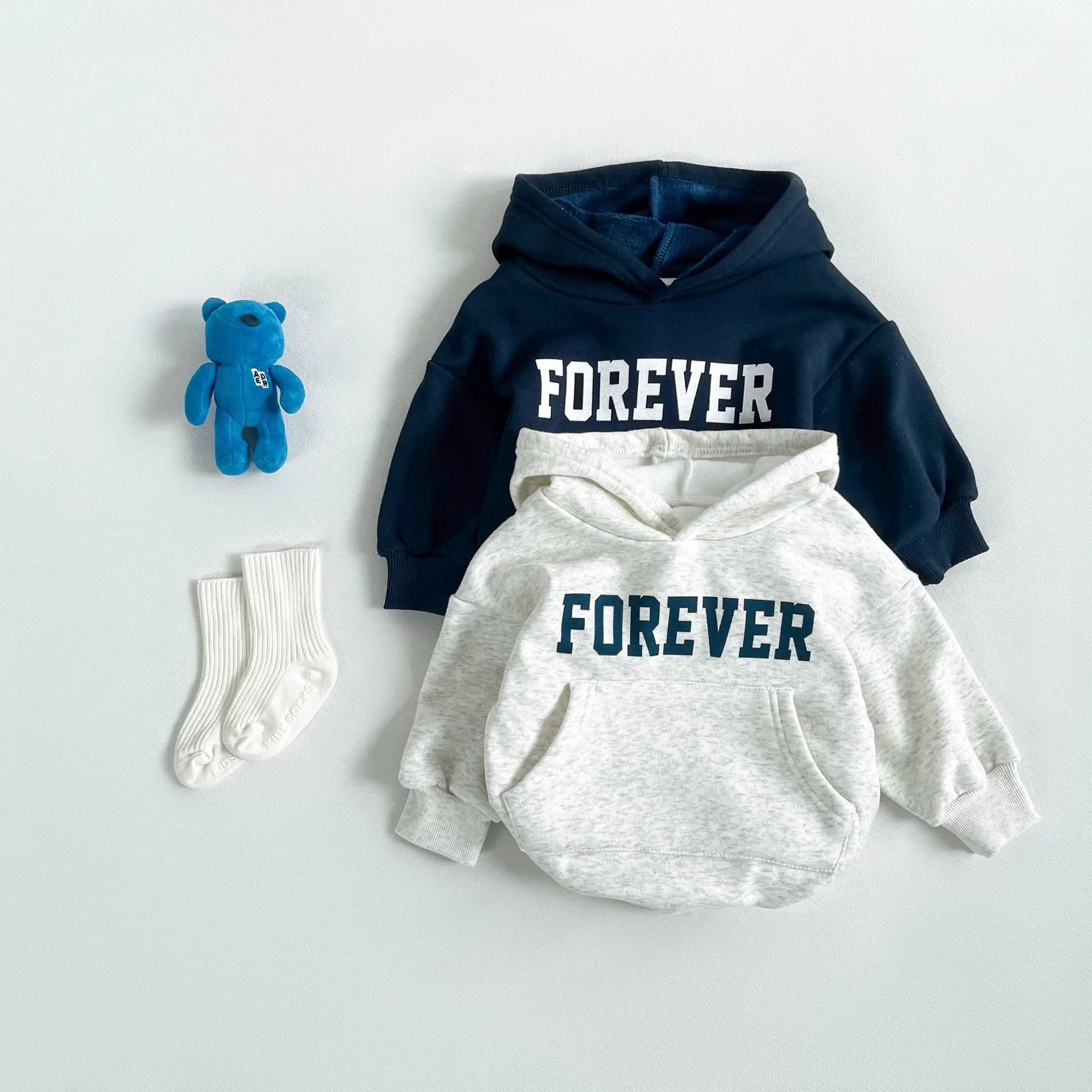 2025 Winter Jumpsuit Baby Hooded Fleece Sweatshirt Fart Wrapper English Sweatshirt Crawling Suit