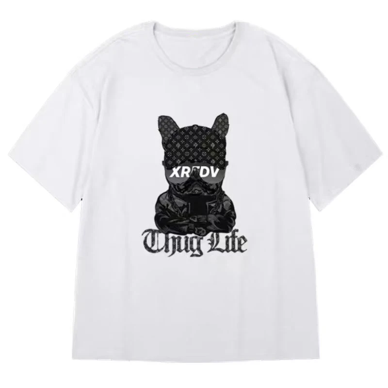 Funny Dog T Shirt Men Cartoon Anime Short Sleeve 2023 Summer Fashion Loose Vintage Oversized T-Shirt Streetwear Tees Tops 8XL