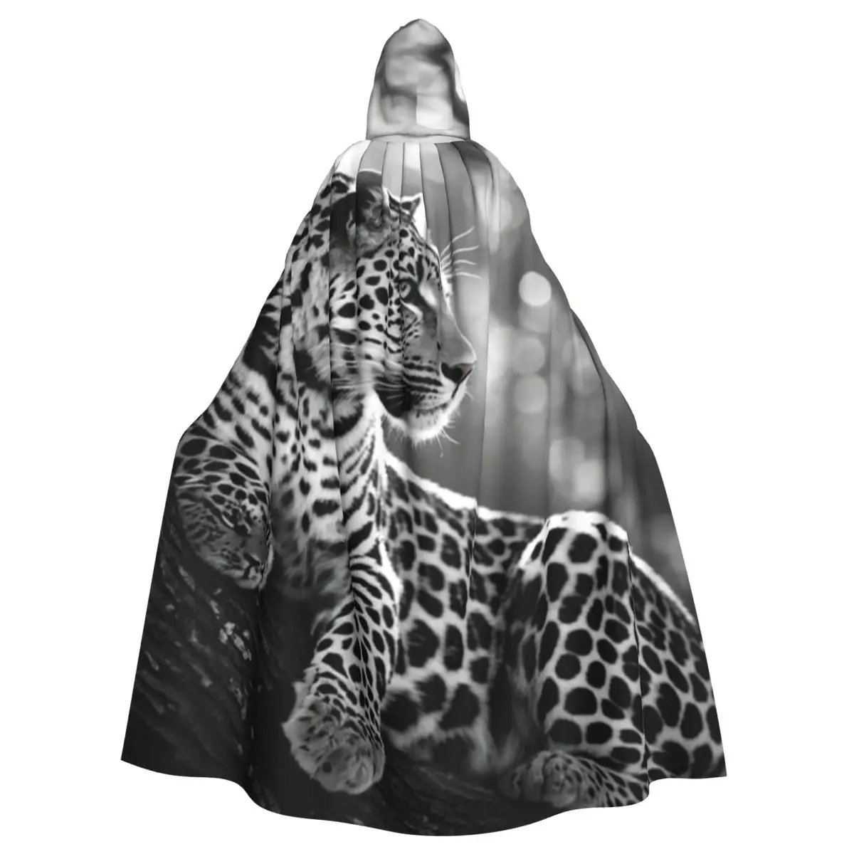 

The Leopard And Its Territory Long Hooded Cloak Witch Medieval Costume Cosplay Cape HalloweenVampire Adult Unisex