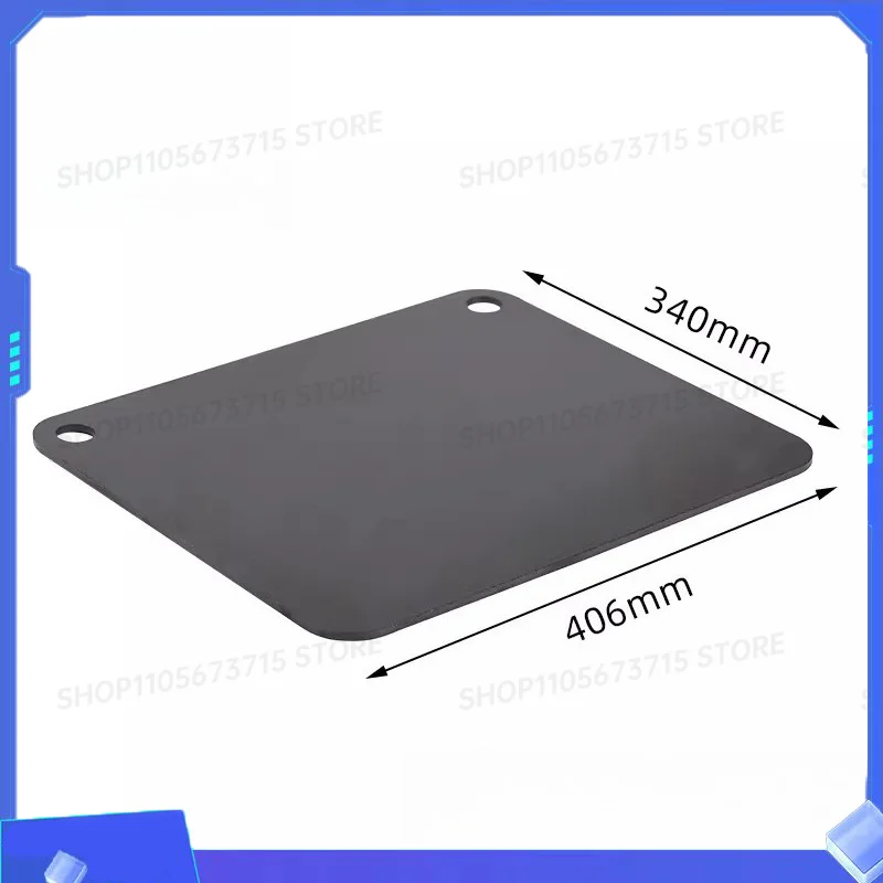 for 2026 Pizza Steel Plate High Temperature Resistant Baking Stone with Double Holes 6mm Thick for Bread and Pizza Oven