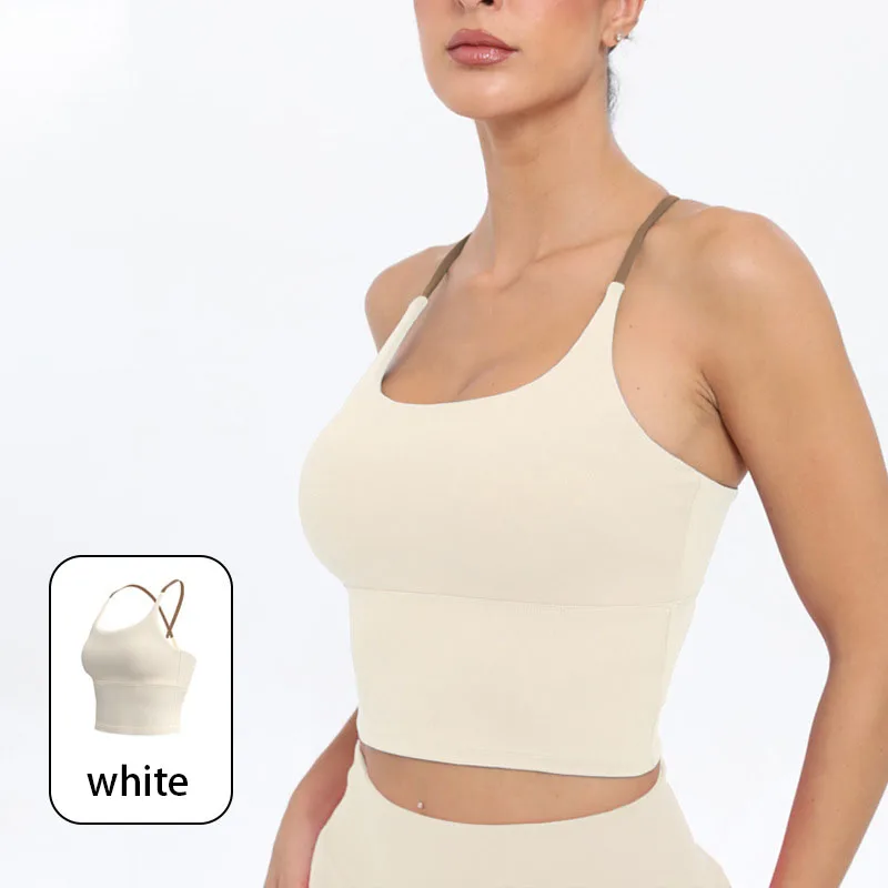 Damen 'Naked-Feel' Hochelastischer Sommer-Sport-BH - Lauf-Top Yoga & Fitness Camisole – Detail 7