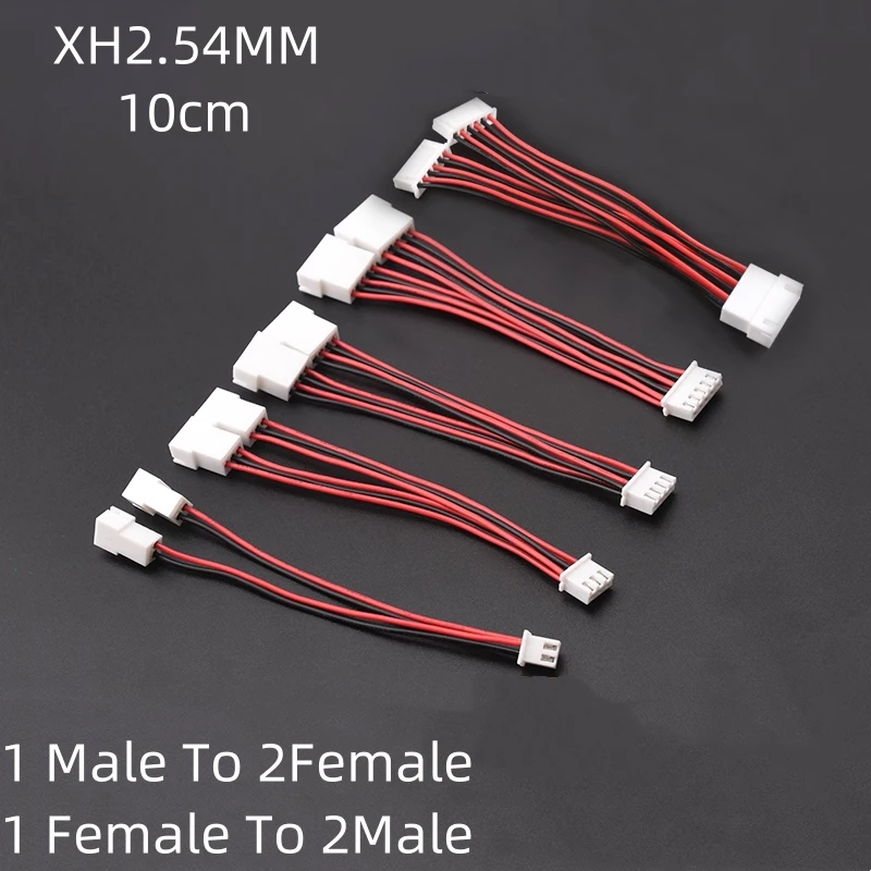 

1PCS XH2.54MM male to female terminal cable one point two one drag two plug 2p3p4p5p6p extension male and female cable 10CM
