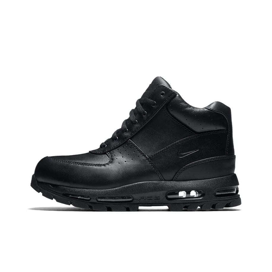 Nike Air Max Goadome Cushioning Abrasion Resistant Waterproof Coverage Mid top Outdoor Shoes Men's Pure Black 865031-009