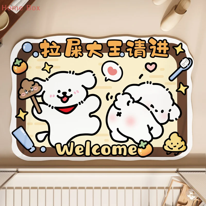 

Мультяшный коврик для ванной комнаты, быстросохнущий, впитывающий, диатомическая земля, противообрастающий, легко поддерживаемый, нескользящий коврик для ванной комнаты