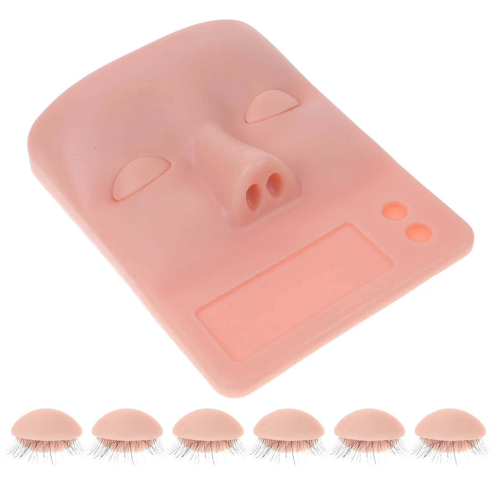 

1 Set Lash Extension Mannequin Head Makeup Practice Tool Eyelash Training Silicone Face Beauty Salon Home Use Beginners Durable