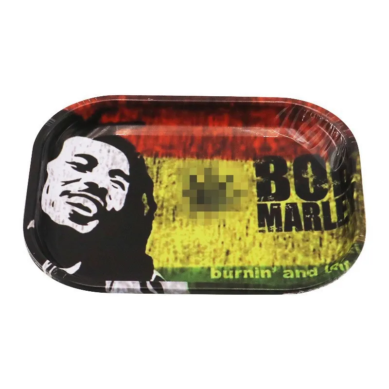 Cartoon Rolling  Tray18*14CM  Cigarette Metal Rolling Tray Tinplate Storage Container Tobacco Herb Smoking Accessories for Home