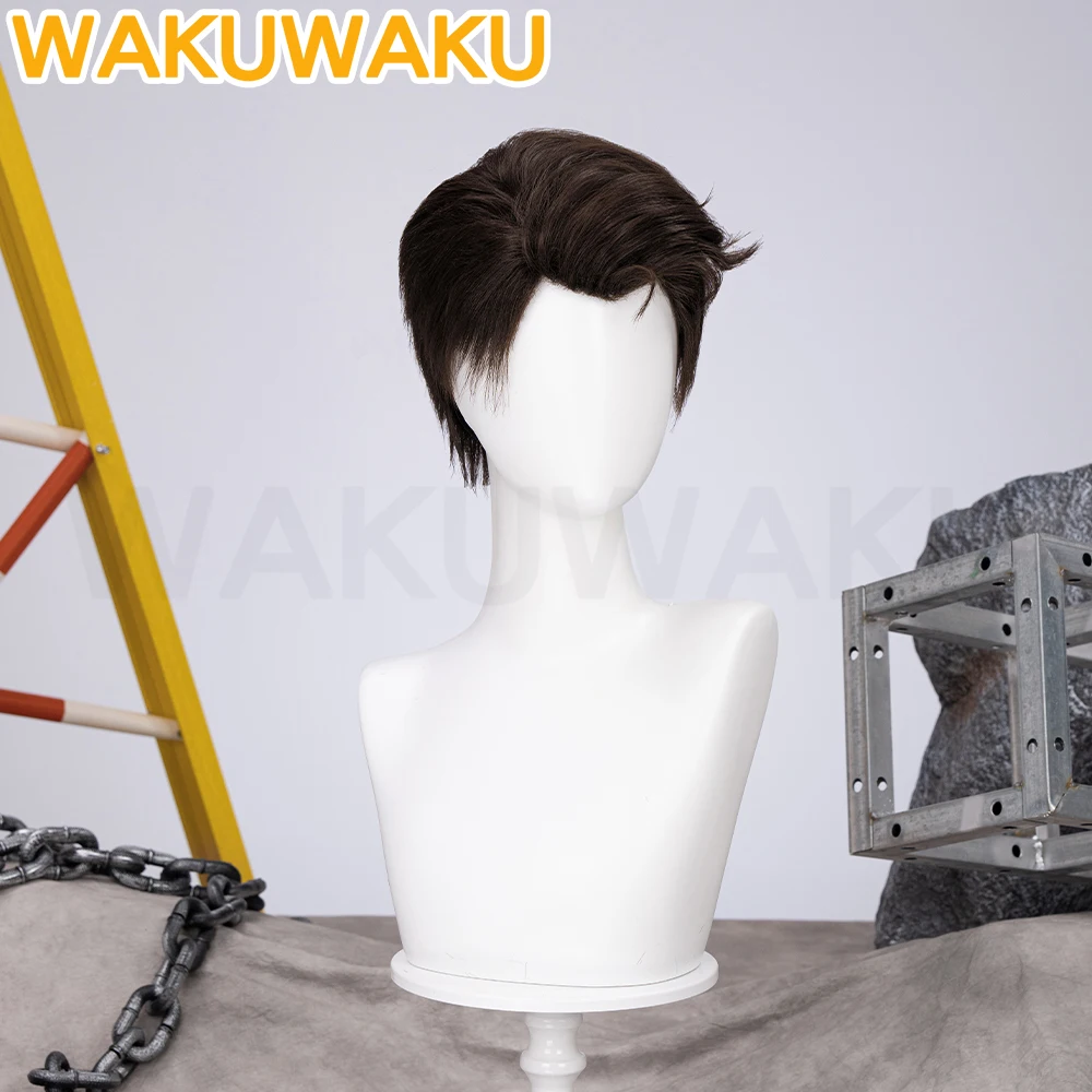 Cosplayin estoque jayce peruca jogo cosplay wakuwaku masculino 28cm cabelo curto arcane temporada 2 jayce cosplay peruca dianteira do laço livre boné peruca