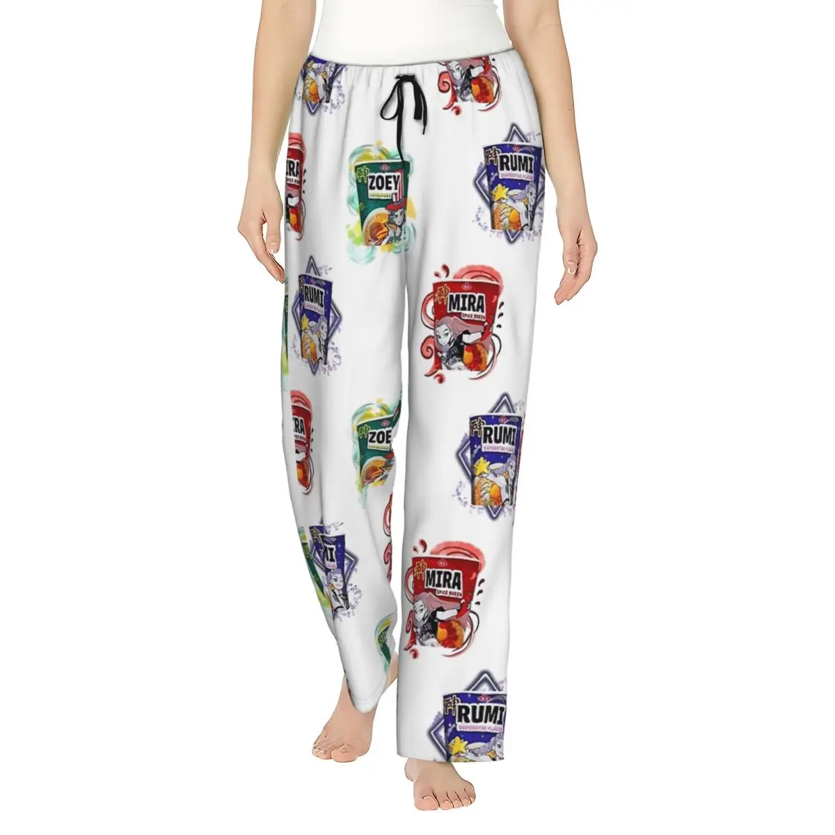

Zoey Rumi Mira Ramen Cup Noodle Kpop Demon Hunters пижамы для женщин повседневные пижамные штаны для сна осенние спальные штаны ночное белье