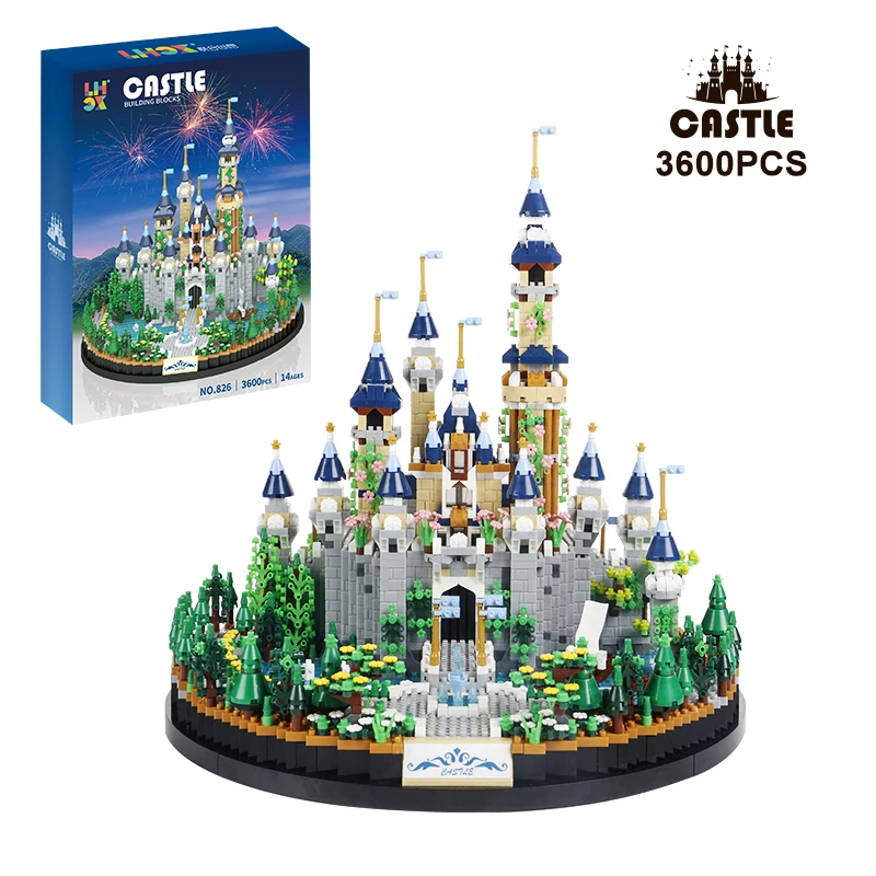 

3600PCS Fairy Tale Magic Princess Castle Architecture Building Blocks Dream Garden Villa Model Micro Bricks Toy Adult Girl Gift