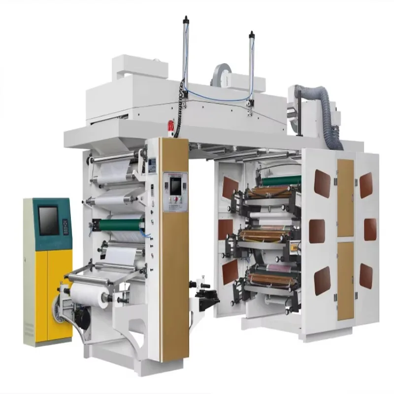 Customized Printing Machine Flexographic Printers 6 Color Reel Paper Horizontal Flexo Printing Machines for Small Businesses