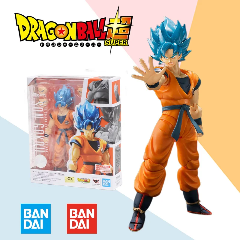 

Bandai SHF S.H.Figuarts Dragon Ball super saiyan god son goku anime full Action Figure Model Kit original box toy gifts for kids