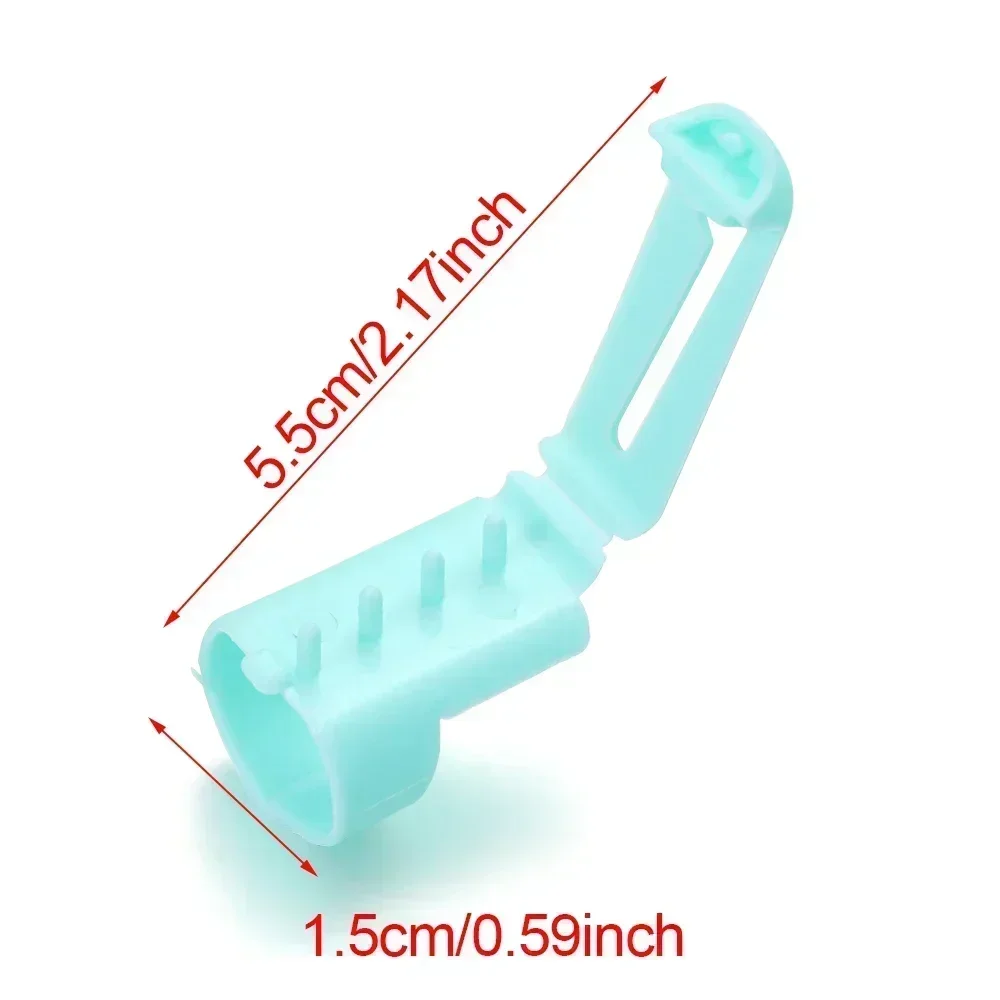 4Pcs/Set Finger Splitter Knitting Thimble Crafts Ring Type Knitting Tools Finger Wear Yarn Spring Guides Plastic Needle Thimble