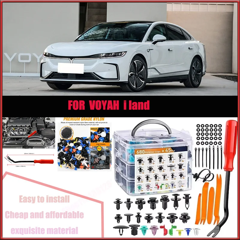 

For VOYAH I Land Buick Benz Audi Ford Car Plastic Retainer Clips Kit 680+45pcs Auto Fender Push Pin Car Fastener Clip Mixed Set