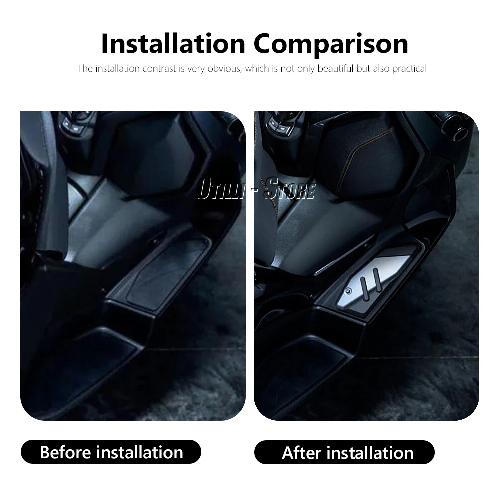 New For Yamaha XMAX 300 2017 - 2025 X-MAX 300 400 250 125 Motorcycle Foot Pegs Plate Skidproof Pedal Plate Footrest Footpads