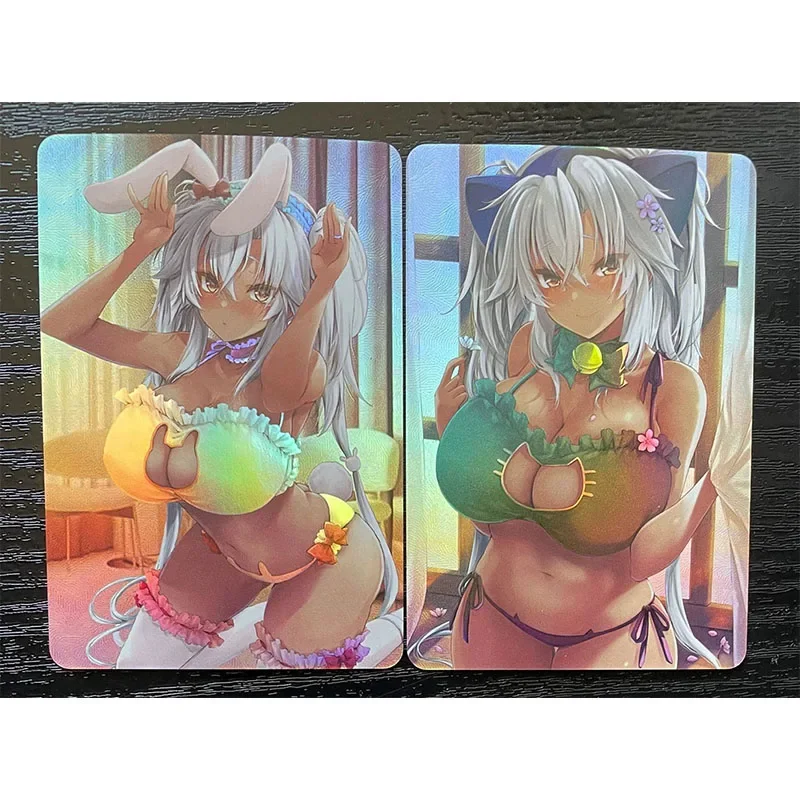 Anime Goddess Story DIY ACG Laser Flash Card Yelan Shenhe Beelzebul Toys for boys Collectible Cards Christmas Birthday Present