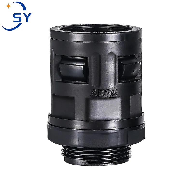 50pcs/100pcs Corrugated Pipe Joint  Plastic Hose Tube Connecto Bellows JointAD10-PG7AD54.5-PG48 Cable Gland Nylon Joint