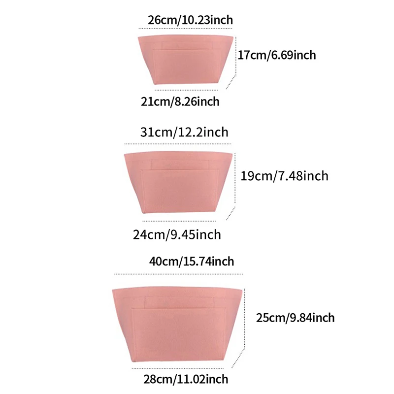 핸드백 라이너 가방에 맞는 펠트 삽입 가방, 펠트 천 메이크업 가방, 지지대 여행 휴대용 삽입 지갑 정리함