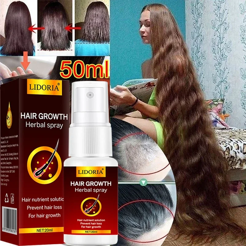 Hair Growth Serum Spray Fast  Growth Liquid Treatment Scalp Hair Follicle Anti Loss Natural Beauty Health Hair Care