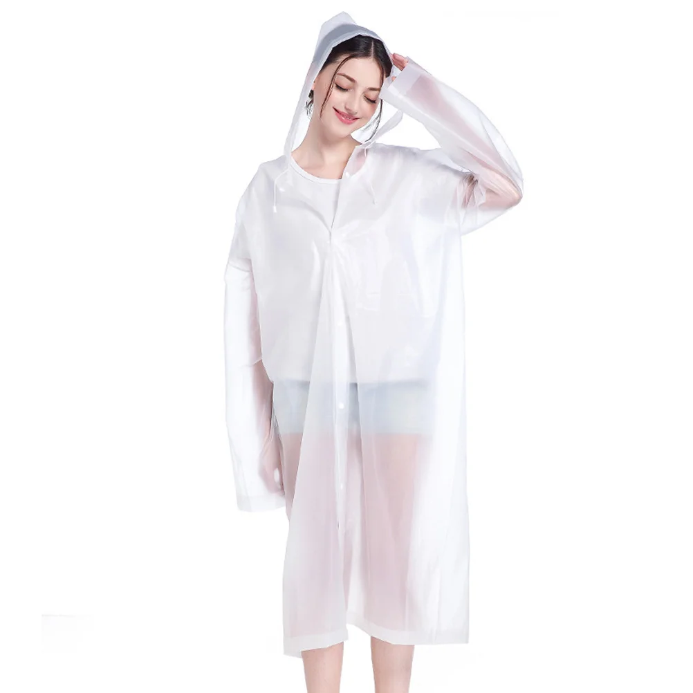 

2pcs Adult Raincoat Reusable Waterproof Rain Ponchos Portable Rainwear Hood Elastic Cuffs Premium Material Outdoor Travel Unisex