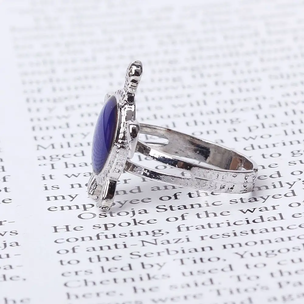 Kawaii Adjustable Emotion Temperature Changeable Turtle Ring Changing Mood Rings Finger Rings