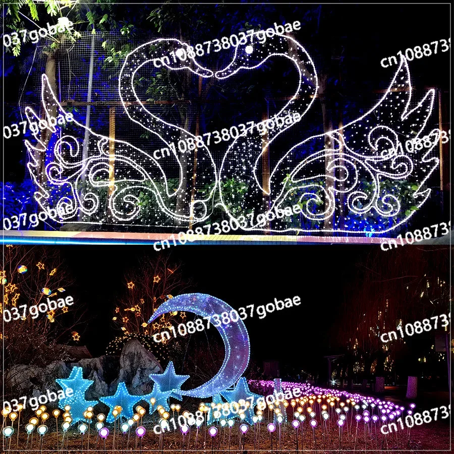 Flower lamp led color exhibition modeling lamp Meichen light show landscape scenic spot layout